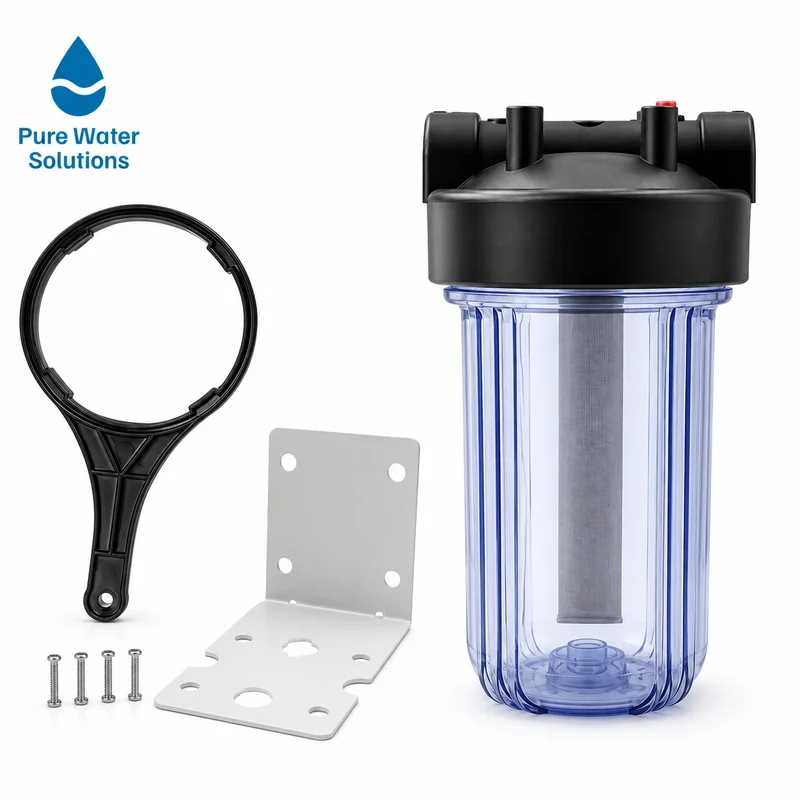 Single-stage whole-house sediment filter